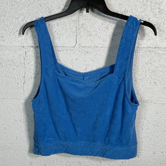 COTTON on Women's Active Sweat to Swim crop Top Blue, 18W - Picture 3 of 5